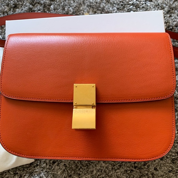 Celine goatskin classic medium box bag - Picture 3 of 8